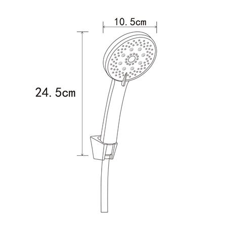 ชุดฝักบัวสายอ่อน 5 ระดับ RASLAND WHITE-9999 สีขาว_10