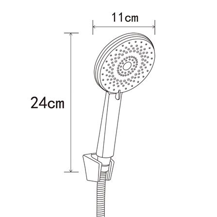 ชุดฝักบัวสายอ่อน 5 ระดับ RASLAND LOTUS-8888 สีโครม_1