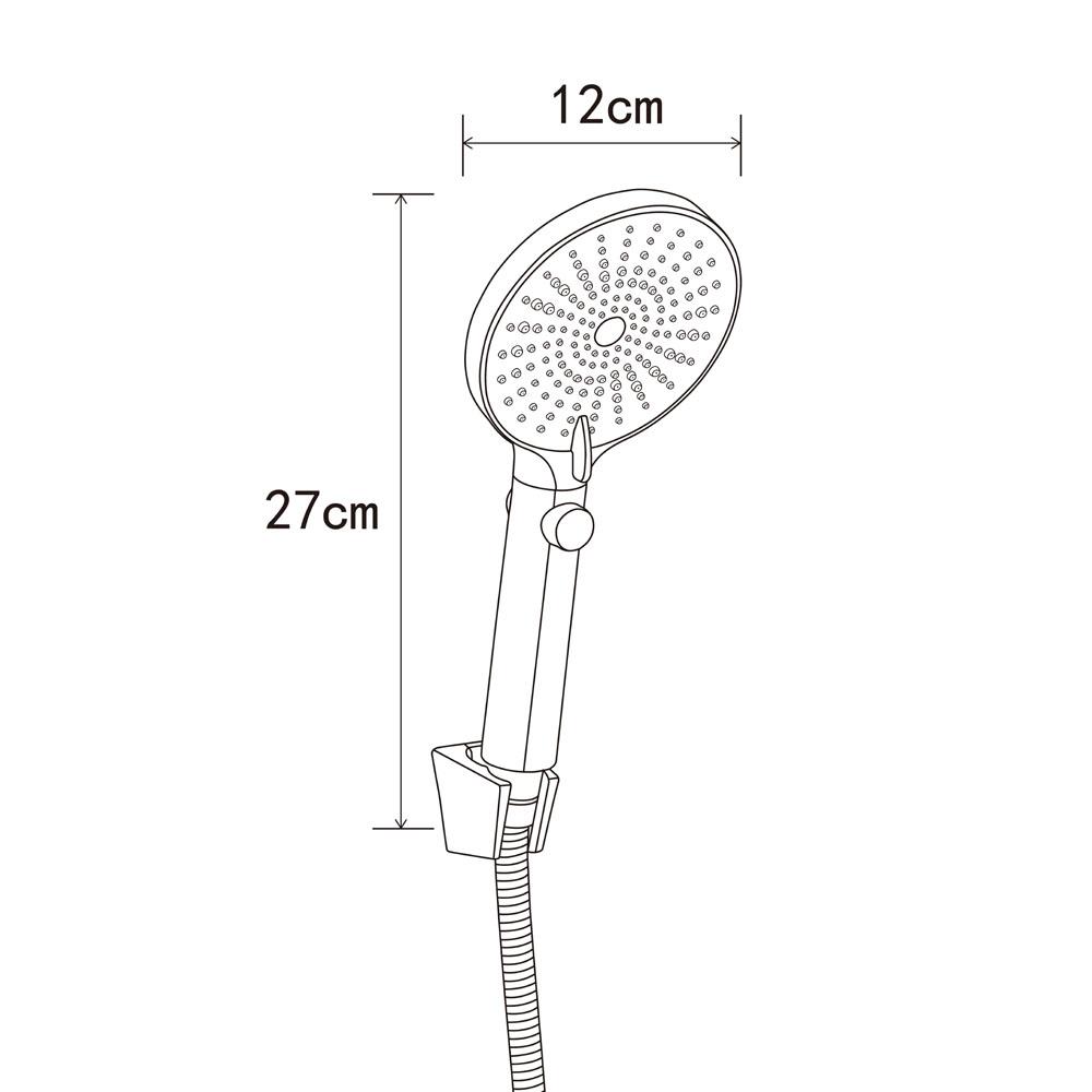ชุดฝักบัวสายอ่อน 3 ระดับ RASLAND FLO-6666 สีโครม