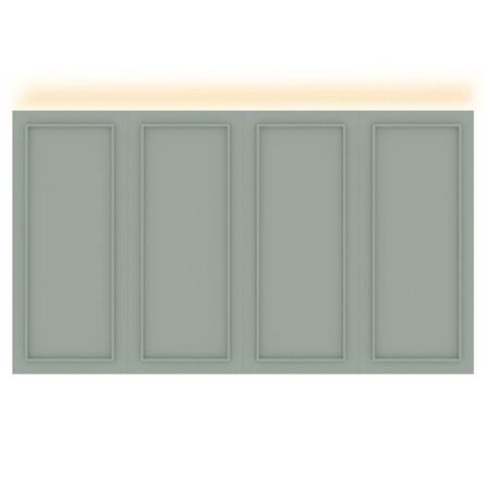 ผนังประดับพร้อมไฟ LED KONCEPT WALLZ 210 ซม. สีเทา_0