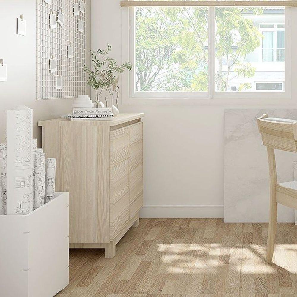 ตู้เตี้ยบานเปิด KONCEPT HAKONE 80 ซม. สีแคนยอนโอ๊ค