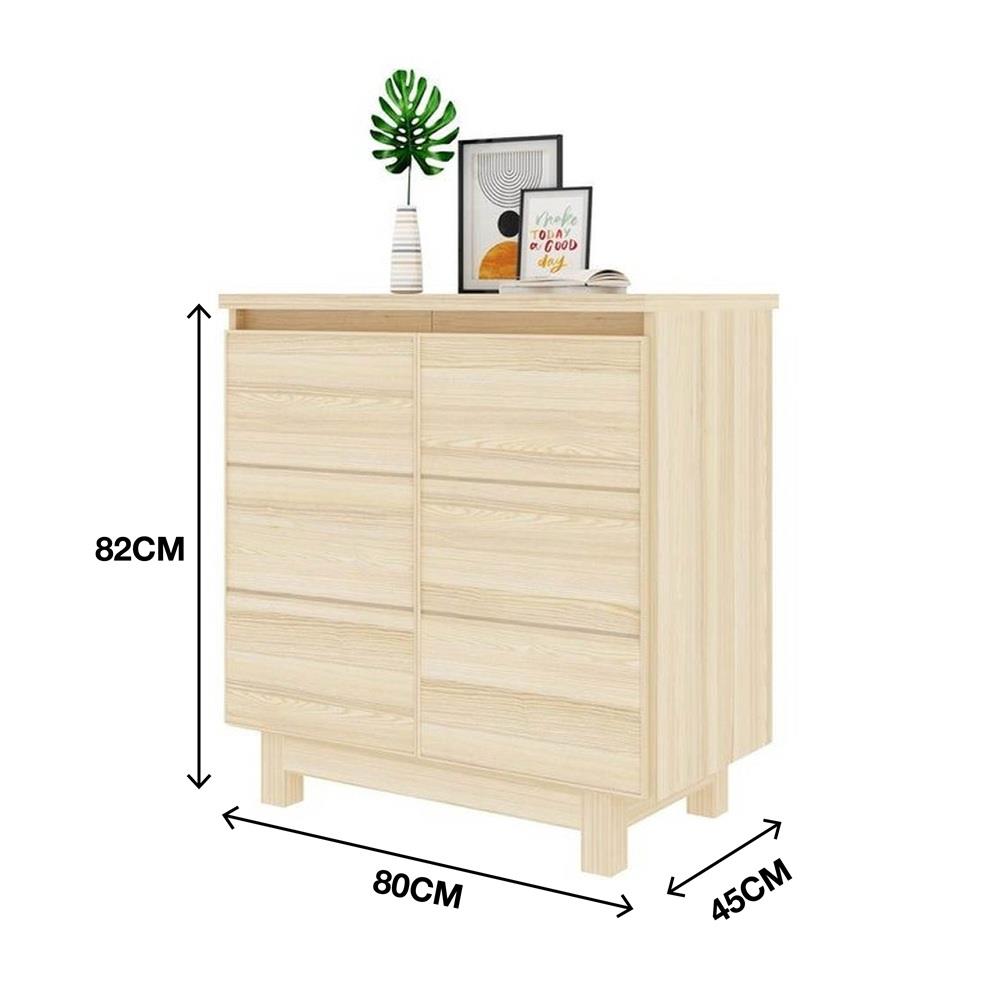 ตู้เตี้ยบานเปิด KONCEPT HAKONE 80 ซม. สีแคนยอนโอ๊ค