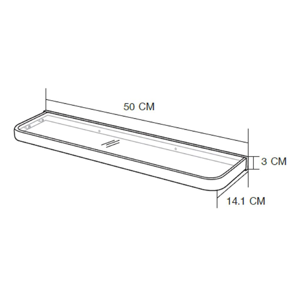 หิ้งกระจก MOYA NXT210 85 สเตนเลส