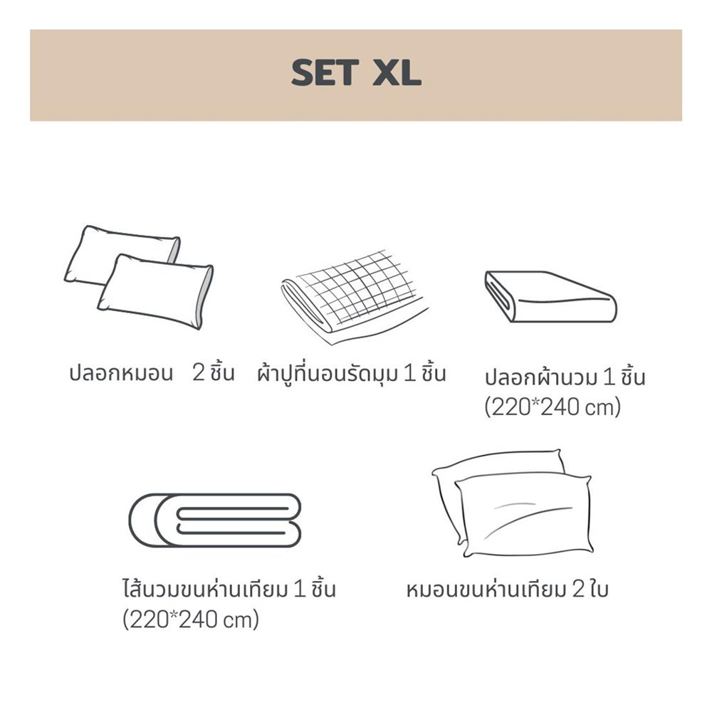 ชุดผ้าปูที่นอน 6 ฟุต 7 ชิ้น BENEATH PEPPERMINT สีเขียว