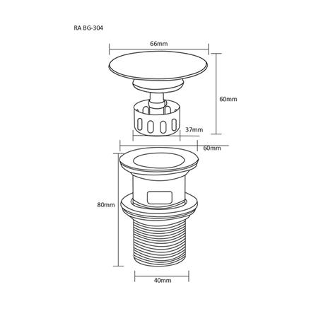 สะดืออ่างล้างหน้าแบบกด RASLAND RA BG-304_5