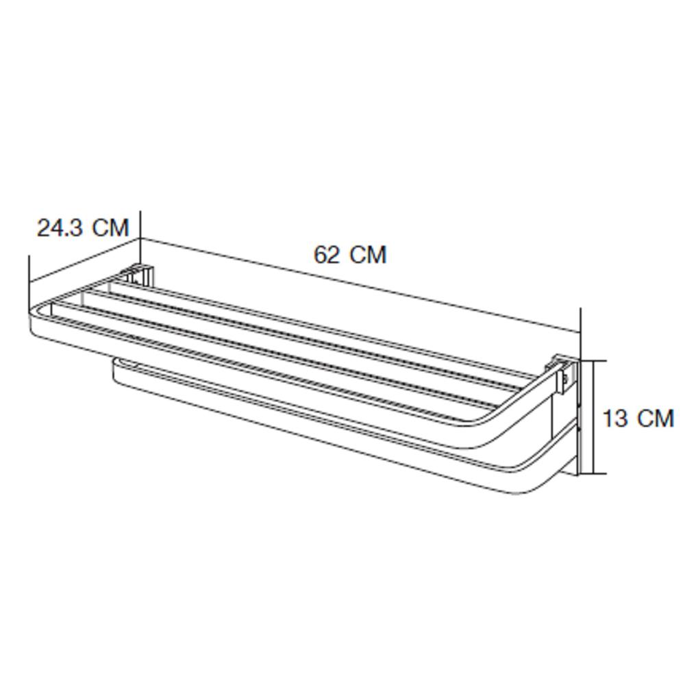 ชั้นวางพร้อมราวแขวนผ้า MOYA NXT210 89 สเตนเลส
