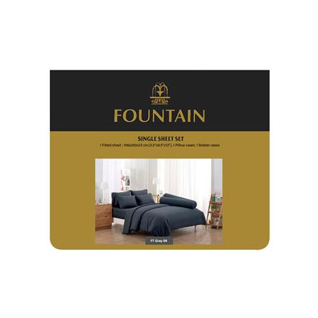 ชุดผ้าปูที่นอน 3.5 ฟุต 3 ชิ้น FOUNTAIN COLOR  70103GRAY04_3