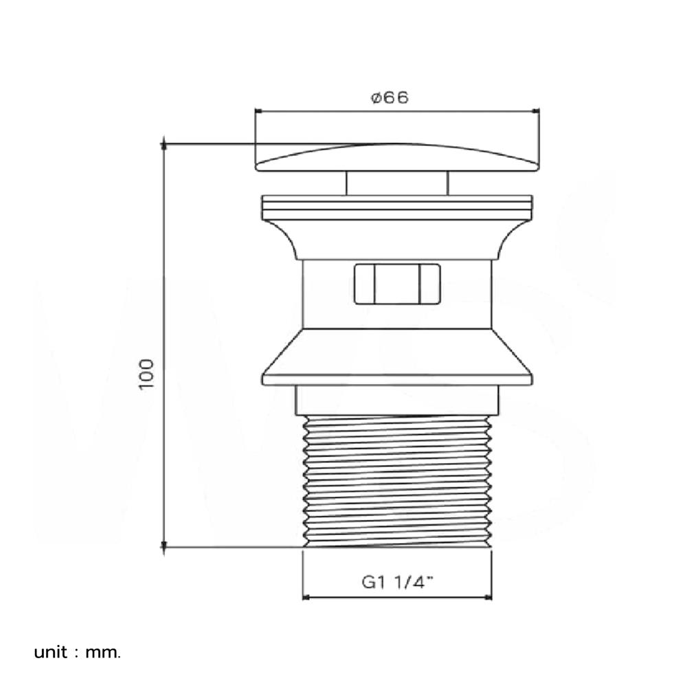 สะดืออ่างล้างหน้าแบบกด WS CWT-019