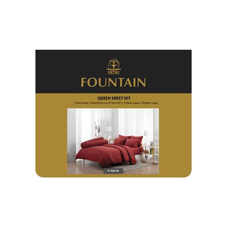ชุดผ้าปูที่นอน 5 ฟุต 5 ชิ้น FOUNTAIN COLOR 70102RED03_3