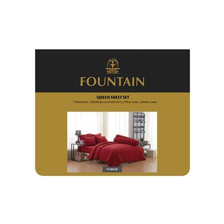 ชุดผ้าปูที่นอน 5 ฟุต 5 ชิ้น FOUNTAIN COLOR 70102RED02_3