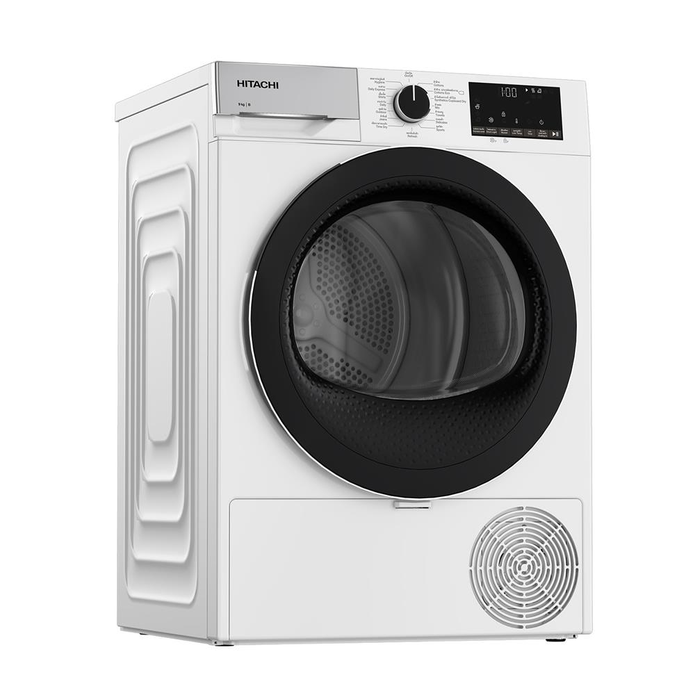 เครื่องอบผ้าฝาหน้า HITACHI TD90YFE 9 กก. สีขาว