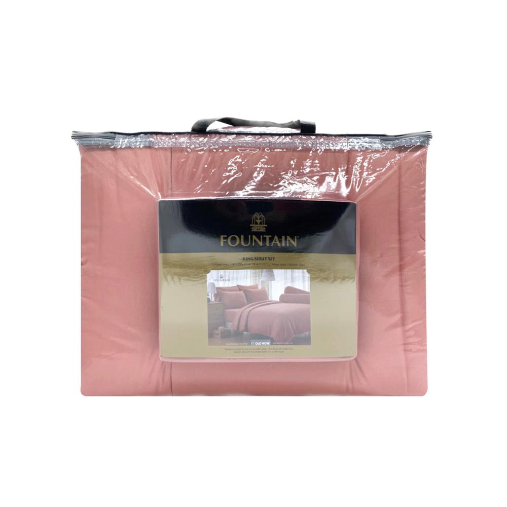 ชุดผ้าปูที่นอน 6 ฟุต 6 ชิ้น FOUNTAIN COLOR 70201-FTOLDROSE