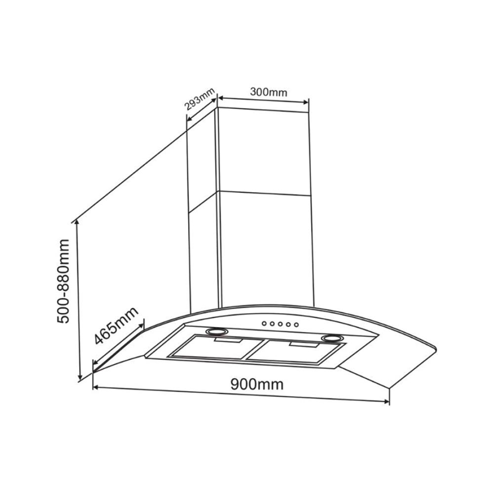 เตาฝัง+เครื่องดูดควัน AXIA SBL76-2G+HERO BLACK90