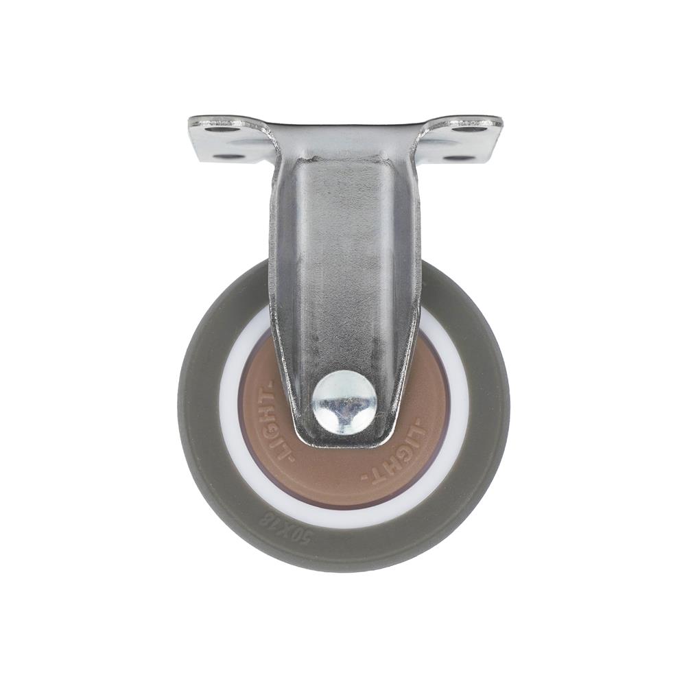 ลูกล้อ TPE DEXZON แป้นตาย ไม่มีเบรก 2 นิ้ว สีน้ำตาล