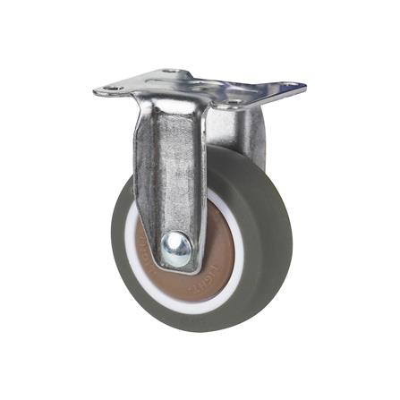 ลูกล้อ TPE DEXZON แป้นตาย ไม่มีเบรก 2 นิ้ว สีน้ำตาล_1