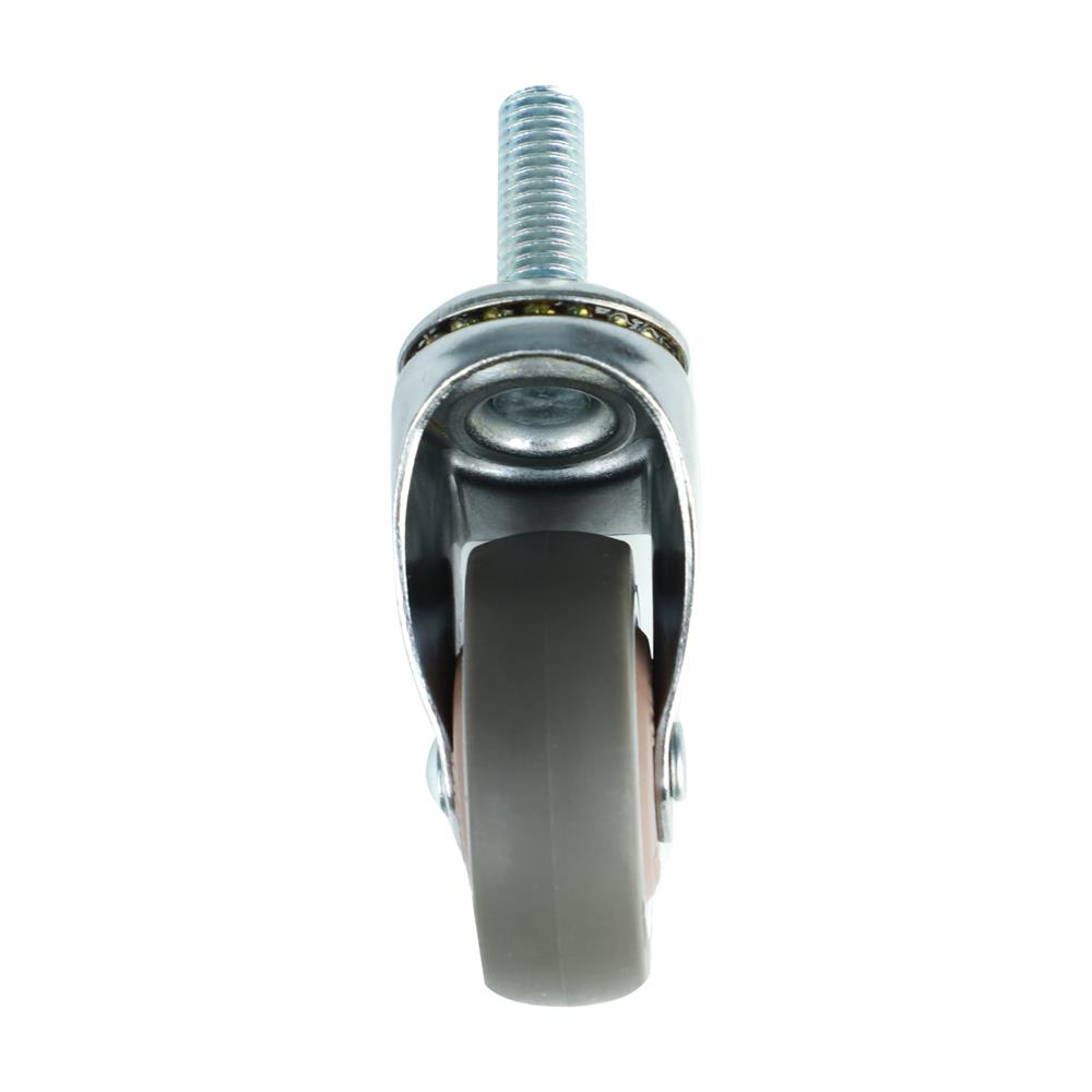 ลูกล้อ TPE DEXZON สกรูหมุน ไม่มีเบรก 2 นิ้ว สีน้ำตาล