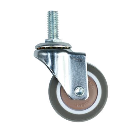 ลูกล้อ TPE DEXZON สกรูหมุน ไม่มีเบรก 2 นิ้ว สีน้ำตาล_0