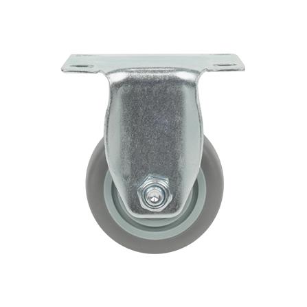 ลูกล้อยาง TPR DEXZON แป้นตาย ไม่มีเบรก 3 นิ้ว สีเทา