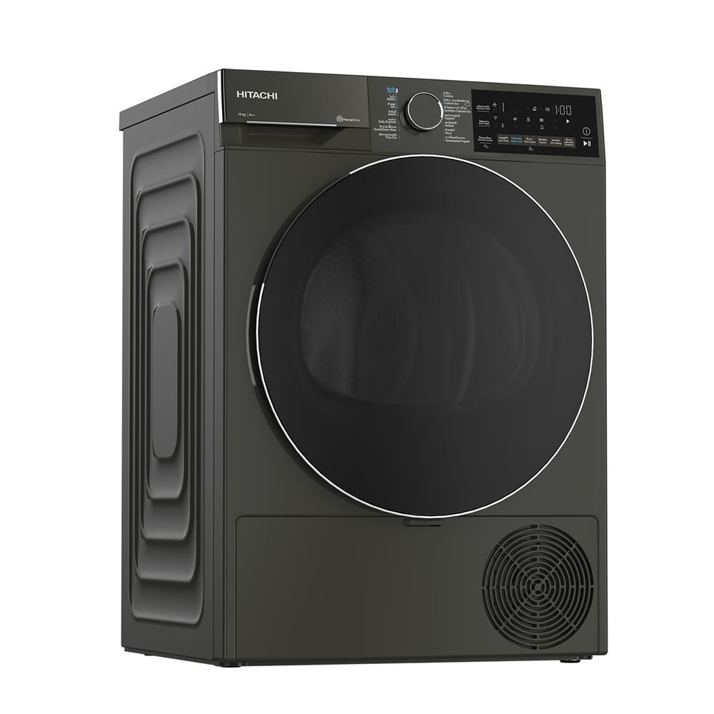 เครื่องอบผ้าฝาหน้า HITACHI TD100XFVEM 10 กก. สีเทาภูเขาไฟ