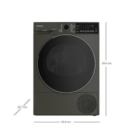 เครื่องอบผ้าฝาหน้า HITACHI TD100XFVEM 10 กก. สีเทาภูเขาไฟ_2