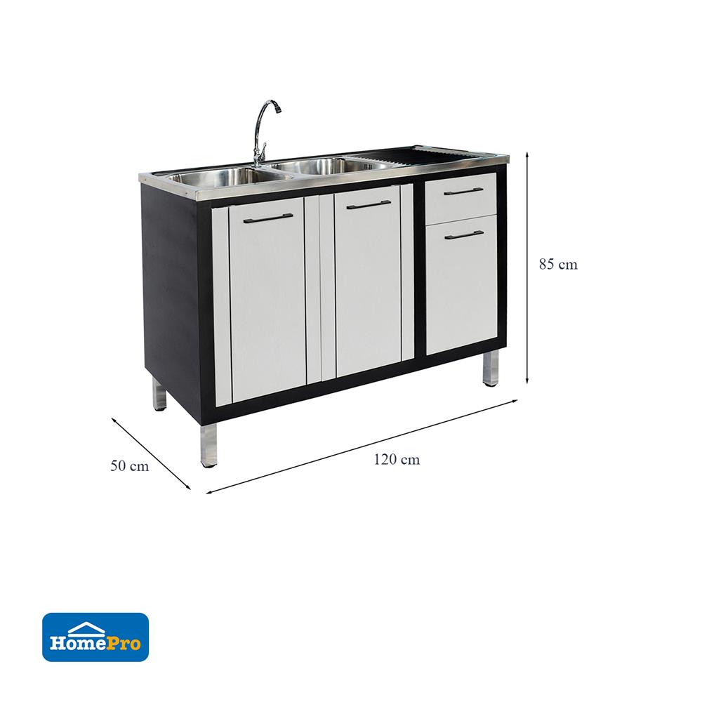 ตู้ตั้งพื้น CABIN HARVIN 2 หลุม 1 ที่พัก 120x85x50 ซม. สีเทา