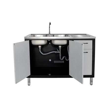 ตู้ตั้งพื้น CABIN HARVIN 2 หลุม 1 ที่พัก 120x85x50 ซม. สีเทา_2