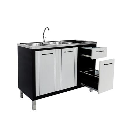 ตู้ตั้งพื้น CABIN HARVIN 2 หลุม 1 ที่พัก 120x85x50 ซม. สีเทา_3