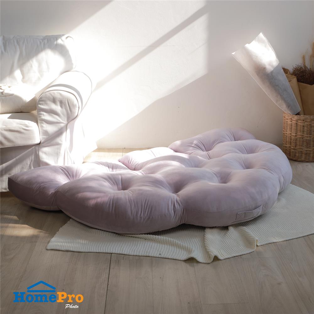 เบาะรองนั่ง HOME LIVING STYLE FLOWER 34x43 นิ้ว สีม่วง