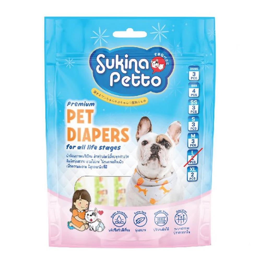 ผ้าอ้อมสุนัข SUKINA PETTO SIZE L แพ็ก 8 ชิ้น