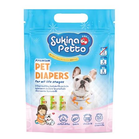 ผ้าอ้อมสุนัข SUKINA PETTO SIZE M แพ็ก 12 ชิ้น
