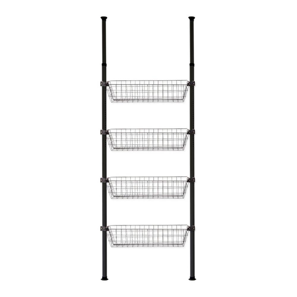 ราวแขวนผ้า 4 ตะกร้า TUGU สีดำ