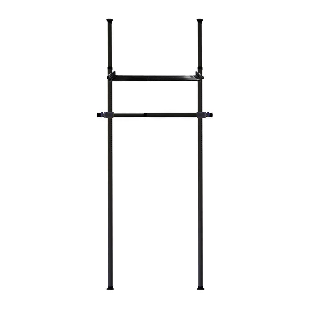 ราวแขวนผ้า 1 ราวแขวน 1 ชั้นวาง TUGU R16B สีดำ