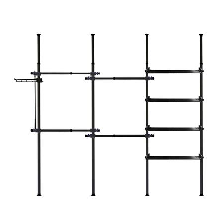 ราวแขวนผ้า 4 ราวแขวน 4 ชั้นวาง TUGU R12B สีดำ_0