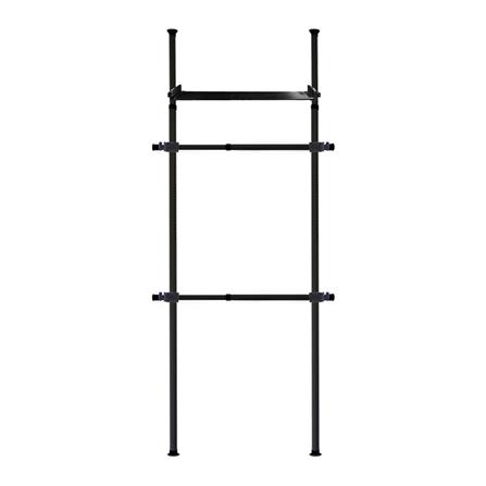 ราวแขวนผ้า 2 ราวแขวน 1 ชั้นวาง TUGU R17B สีดำ