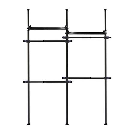 ราวแขวนผ้า 4 ราวแขวน 2 ชั้นวาง TUGU R14B สีดำ_0