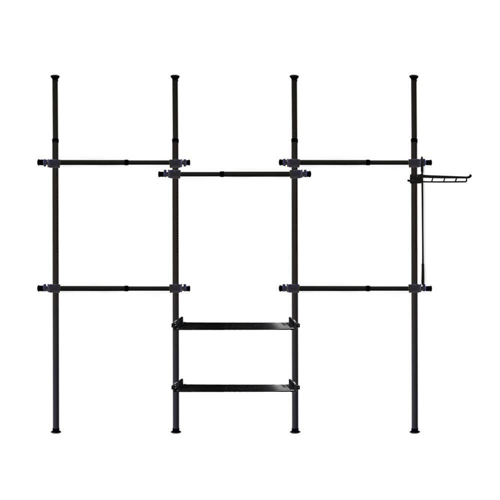 ราวแขวนผ้า 5 ราวแขวน 2 ชั้นวาง TUGU R10B สีดำ