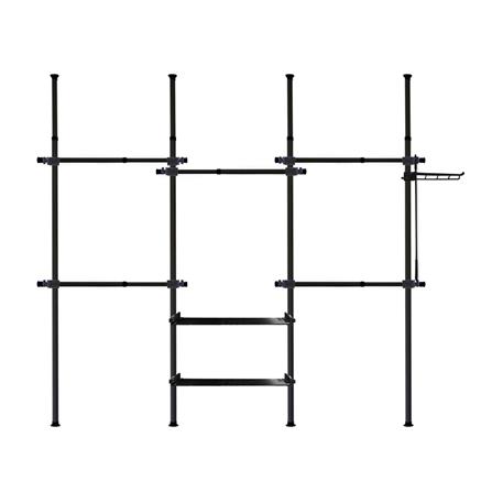 ราวแขวนผ้า 5 ราวแขวน 2 ชั้นวาง TUGU R10B สีดำ