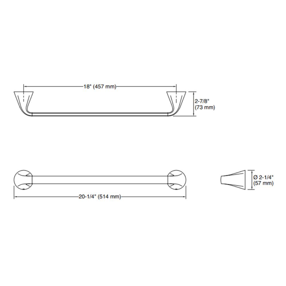 ราวแขวนผ้า KOHLER K-R26687-BL สีดำ