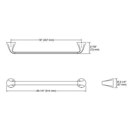 ราวแขวนผ้า KOHLER K-R26687-BL สีดำ_1