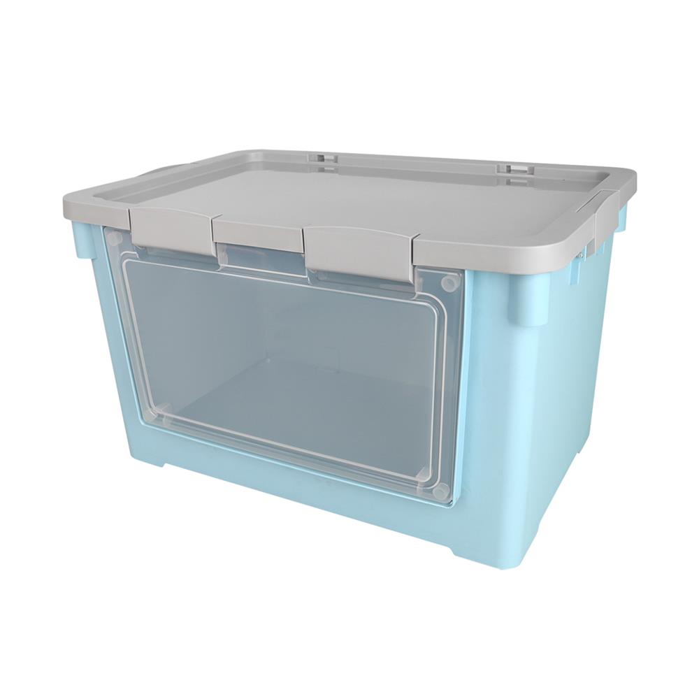 กล่องเก็บของฝาหน้า STACKO VIVE 62X41.7X36.9 ซม. สีฟ้า