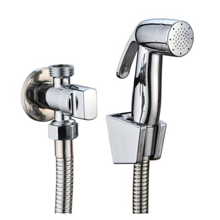 ชุดสายฉีดชำระพร้อมสต๊อปวาล์ว RASLAND VALET777 สีโครม