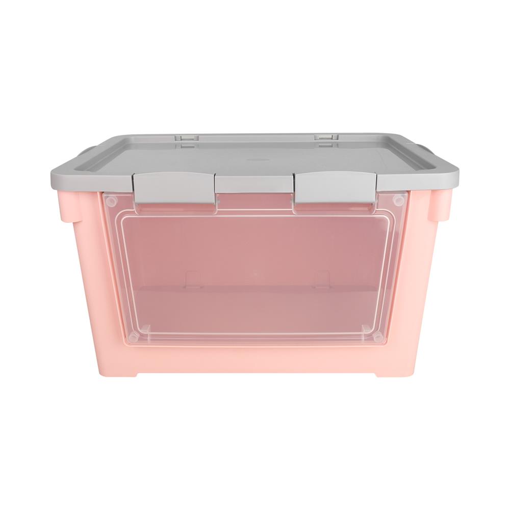 กล่องเก็บของฝาหน้า STACKO VIVE 62X41.7X36.9 ซม. สีชมพู