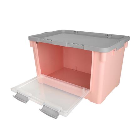 กล่องเก็บของฝาหน้า STACKO VIVE 62X41.7X36.9 ซม. สีชมพู_2