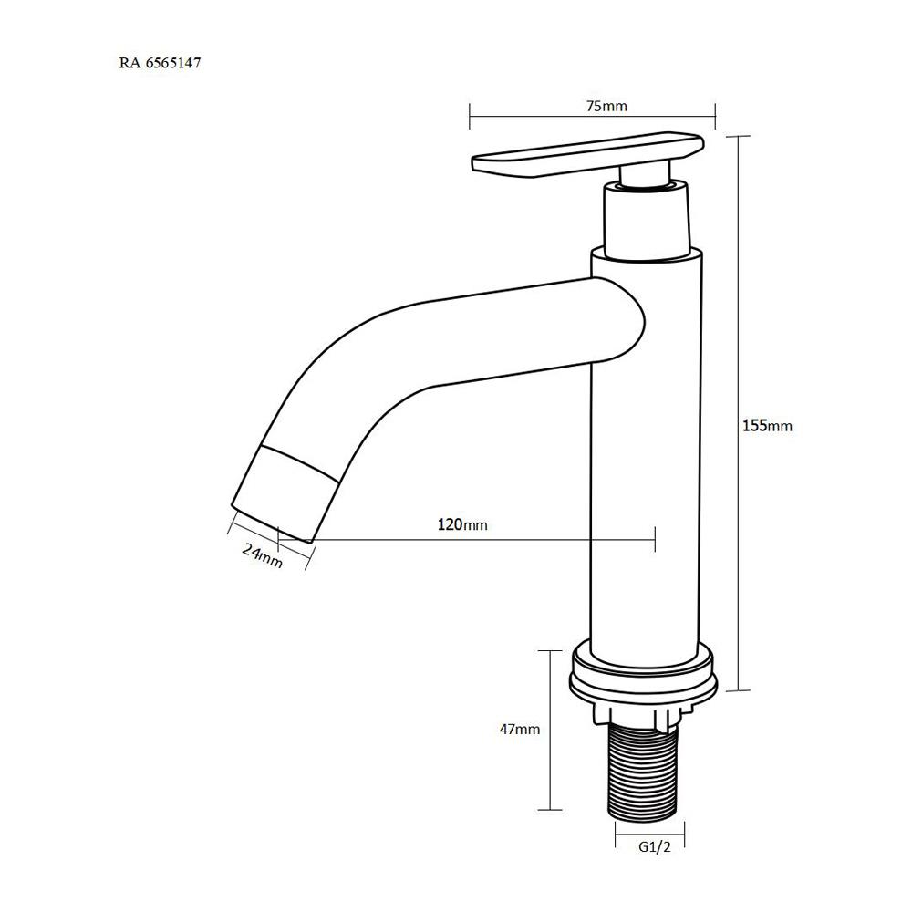 ก๊อกอ่างล้างหน้าเดี่ยว RASLAND 6565147