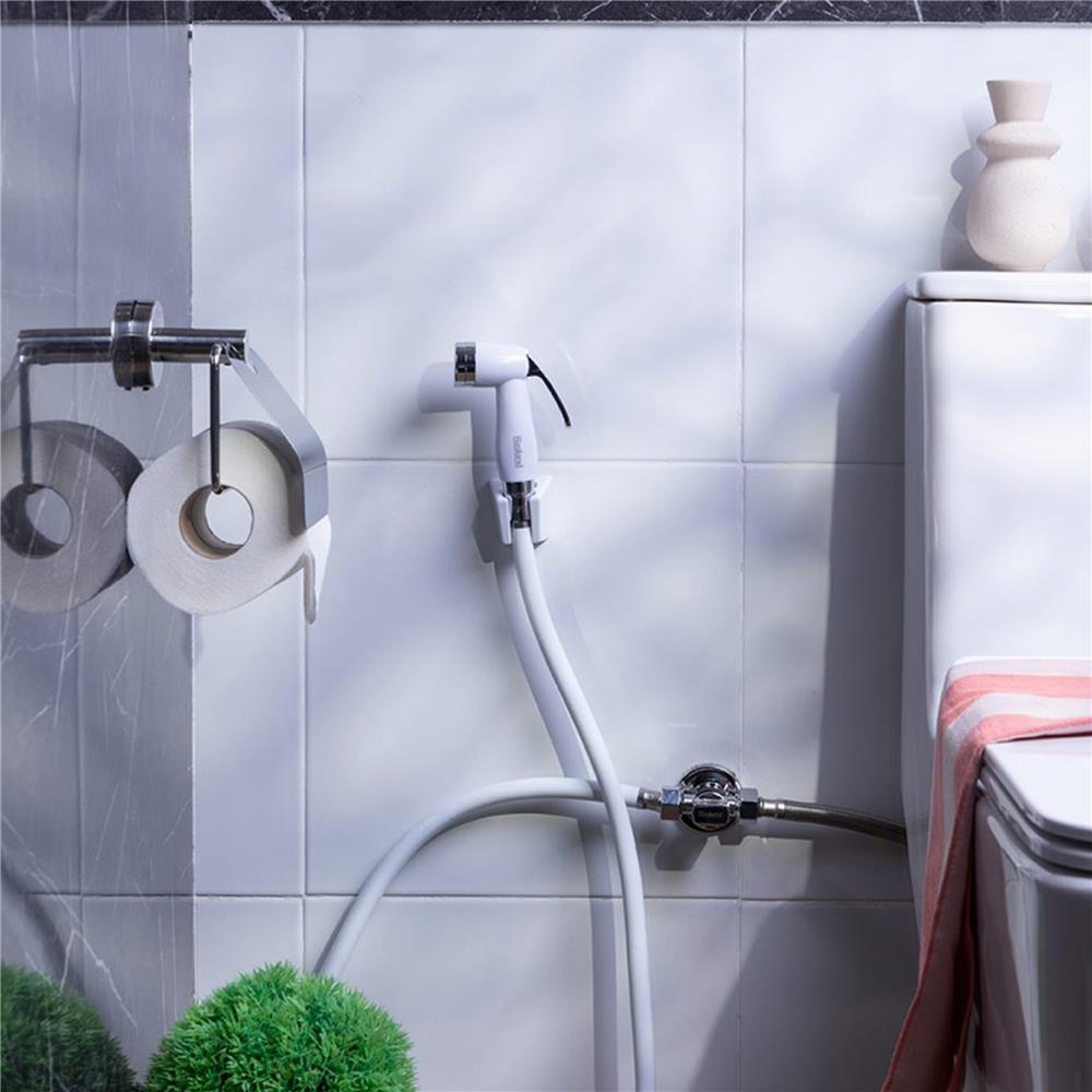 ชุดสายฉีดชำระพร้อมสต๊อปวาล์ว RASLAND VALET123 สีขาว