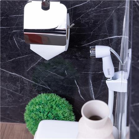 ชุดสายฉีดชำระพร้อมสต๊อปวาล์ว RASLAND VALET123 สีขาว_2