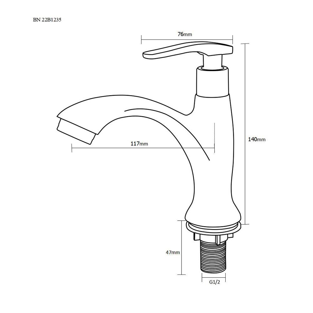 ก๊อกอ่างล้างหน้าเดี่ยว BEN 22B1235