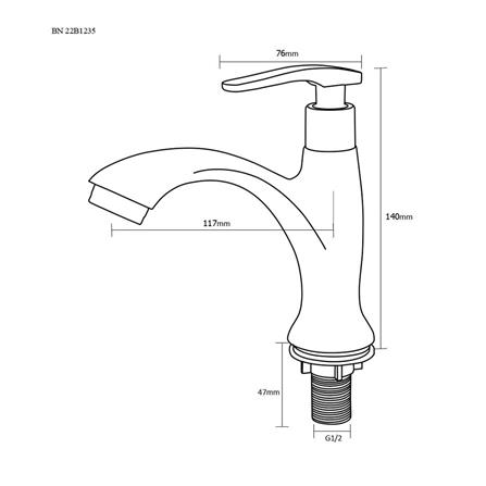 ก๊อกอ่างล้างหน้าเดี่ยว BEN 22B1235_1