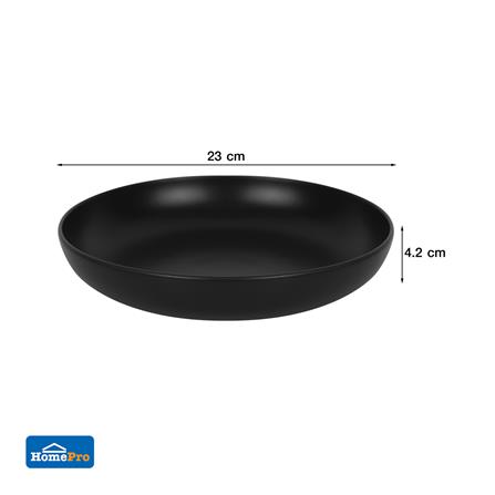 จานบัวลึกเซรามิก 9 นิ้ว KECH LANZO BLACK_5