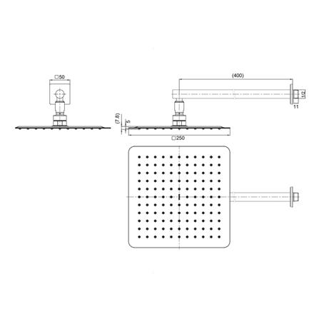 ฝักบัวก้านแข็ง TOTO TTSR301CK_1